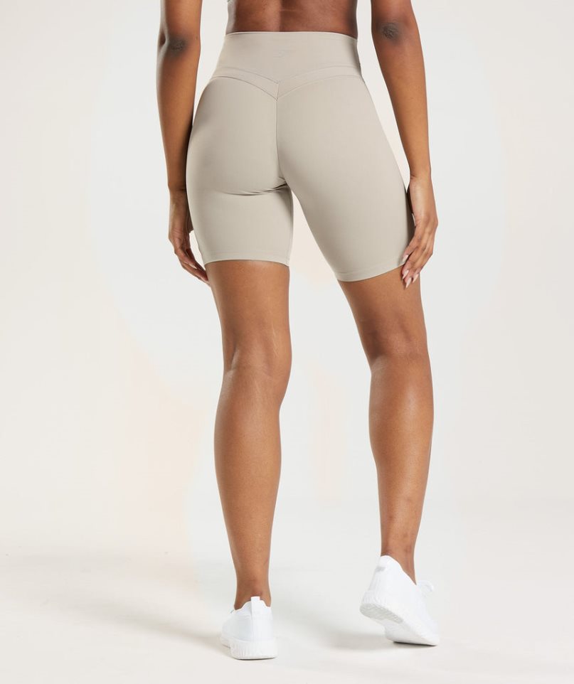 Women's Gymshark Whitney Cycling Shorts Beige | CA A361DN